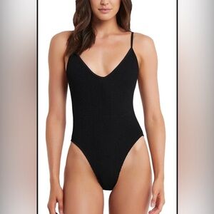 bond-eye Black One-Piece Swimsuit